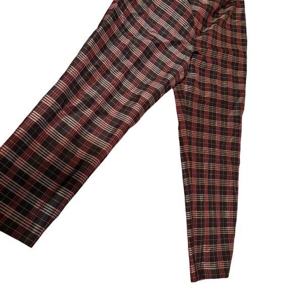 VTG Style & Co. Collection Womens Plaid 100% Silk lined trouser Pants14 Holiday - Picture 4 of 11